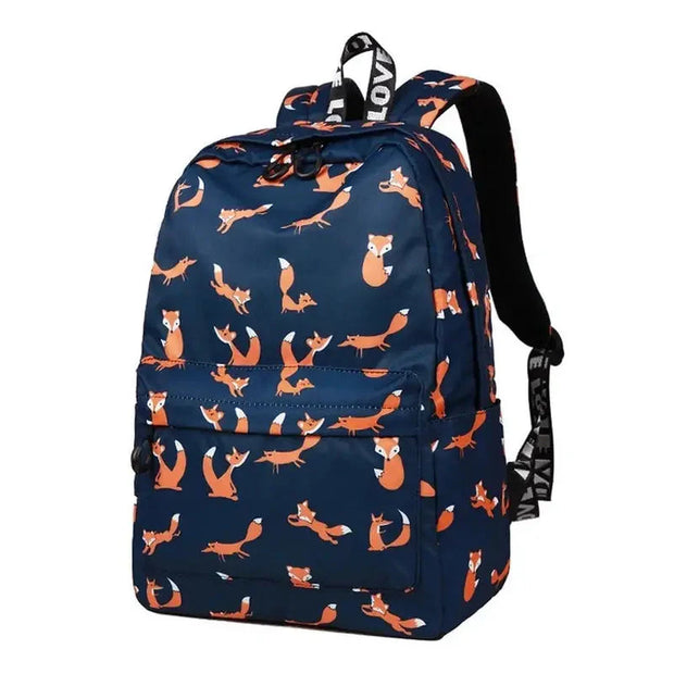 Cartable fille imprimé renard   La boutique du sac a dos