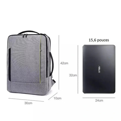 Sac à dos rectangulaire pour pc 15,6 pouces   La boutique du sac a dos