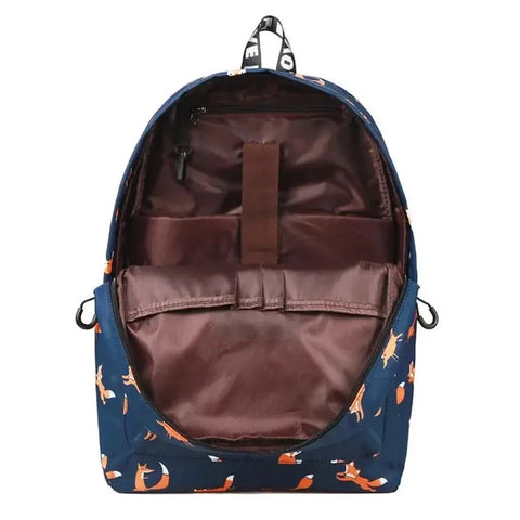 Cartable fille imprimé renard   La boutique du sac a dos