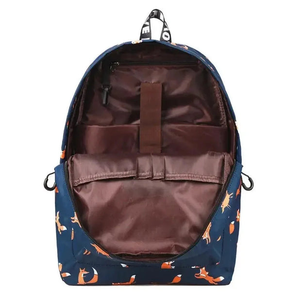 Cartable fille imprimé renard   La boutique du sac a dos