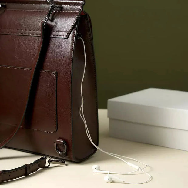 Cartable vintage en cuir   La boutique du sac a dos