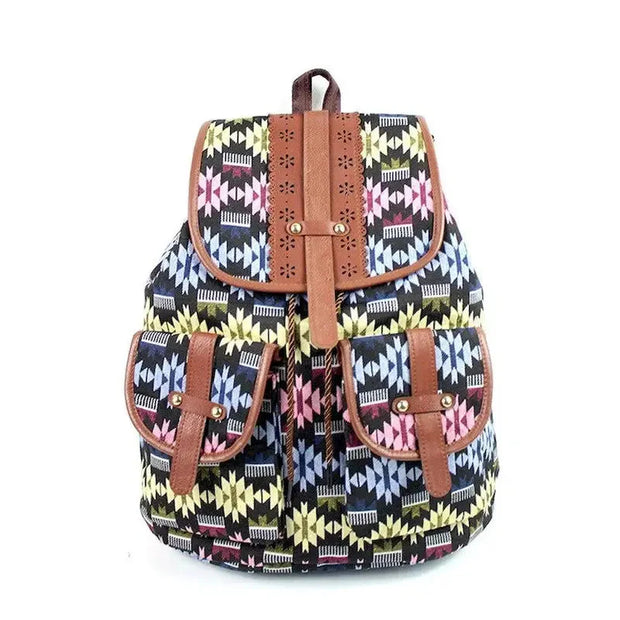 Sac à dos femme en toile imprimée   La boutique du sac a dos
