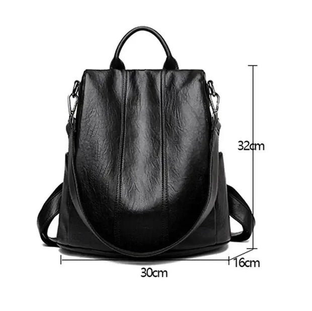 Grand sac à dos cuir noir femme   La boutique du sac a dos