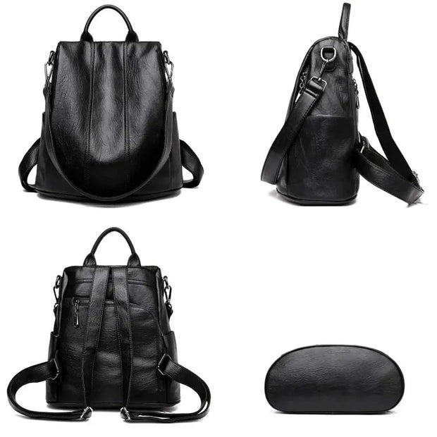 Grand sac à dos cuir noir femme   La boutique du sac a dos
