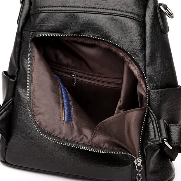 Grand sac à dos cuir noir femme   La boutique du sac a dos