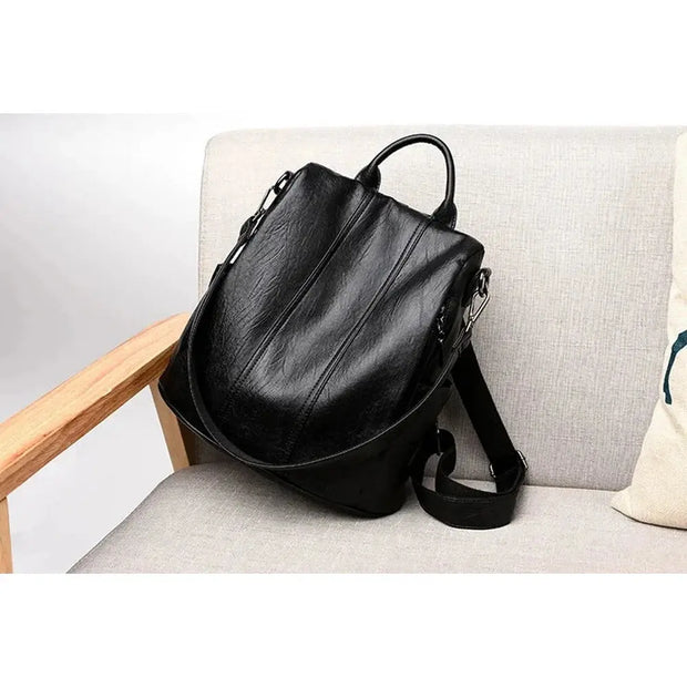 Grand sac à dos cuir noir femme   La boutique du sac a dos
