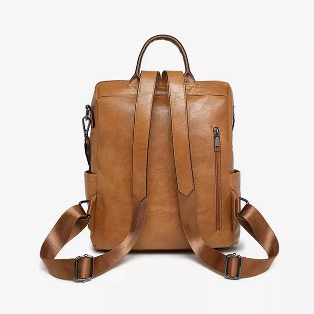 Grand sac à dos en cuir oldschool   La boutique du sac a dos