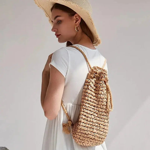 Sac à dos en paille chic   La boutique du sac a dos