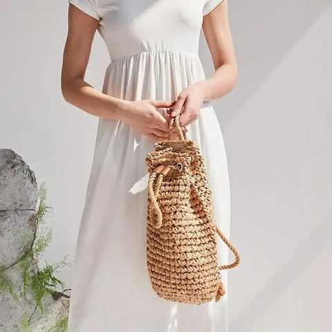 Sac à dos en paille chic   La boutique du sac a dos