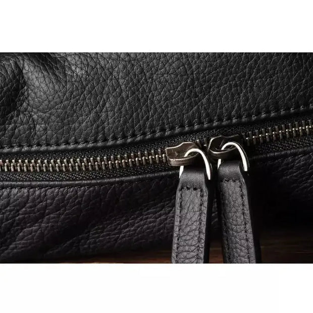 Sac à dos noir cuir véritable   La boutique du sac a dos
