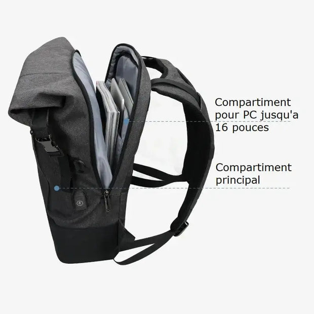 Sac à dos roll top homme   La boutique du sac a dos